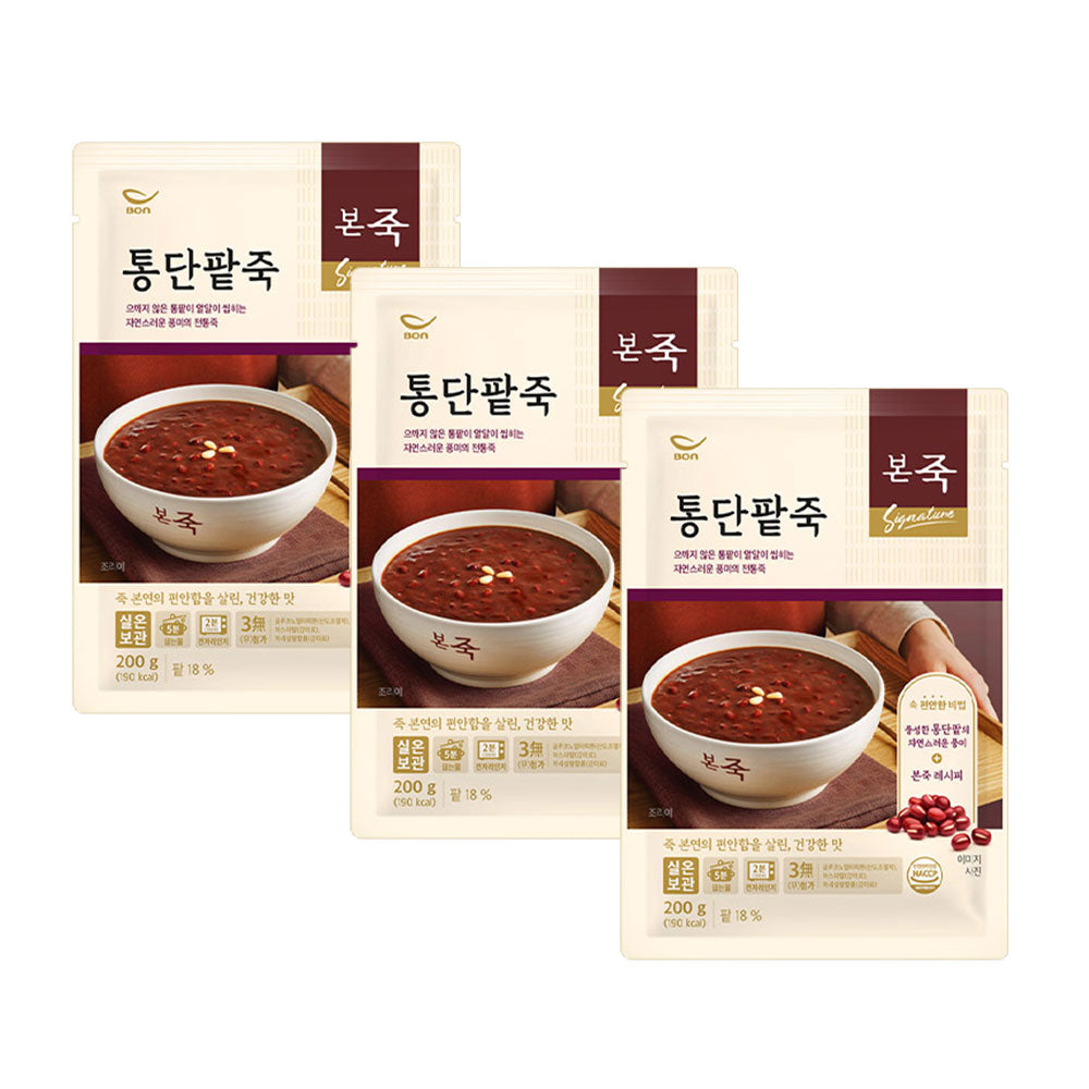 【ボン粥】あずき粥 200g 韓国食品 韓国本場のお粥 ・あずき粥 ・粒あずき入り ・やさしい甘さ ・伝統韓国デザート ・レトルト食品 ・手軽・簡単調理