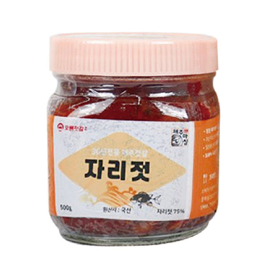 済州  雀鯛(スズメダイ)塩辛500g 瓶  済州ザリ塩辛 韓国塩辛 韓国料理 韓国食材 韓国食品