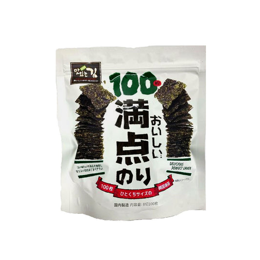 おいしい満点のり(8切100枚) 韓国のり 味付け のり 海苔 国内加工 関東No.1 大量