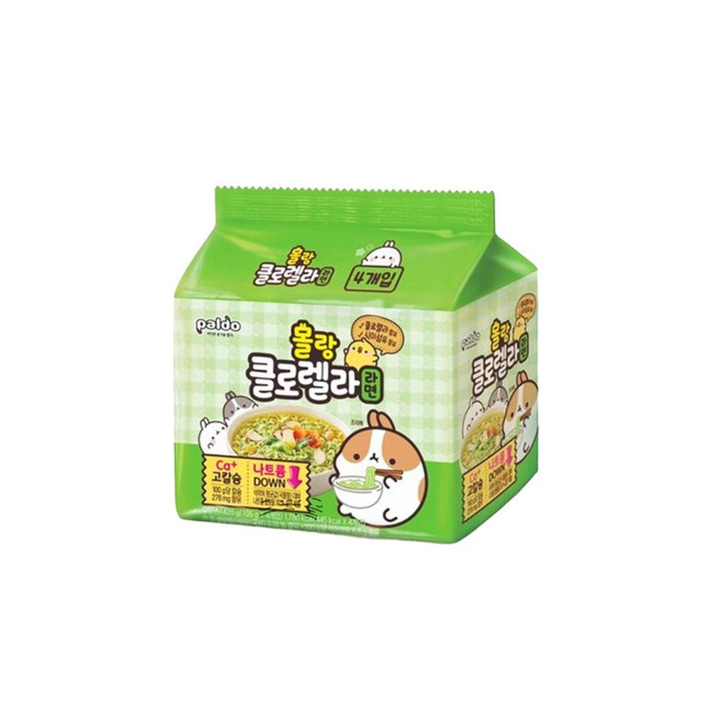 【パルド】モルラン クロレラ ラーメン 105g 韓国ラーメン インスタントラーメン 袋ラーメン 辛いラーメン うどんすーぷ カルシウム ナトリウム 몰랑 클로렐라