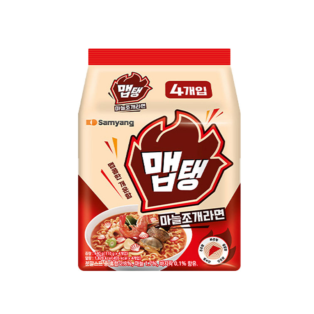 【三養】メプテン(にんにく貝類味)110g サムヤンラーメン マップテン(ピリ辛) ガーリック風味 貝だしスープ 即席麺 韓国ラーメン