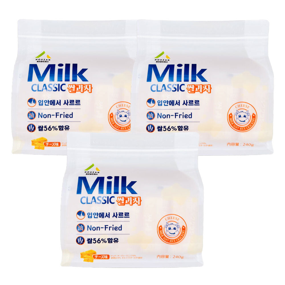 ミルク クラシック 米菓子 (チーズ味) 240g/ 韓国食品 韓国お菓子 ミルククラシック 米菓 チーズ味 ライススナック 韓国スナック サクサク食感 まろやかな味わい おやつ 家族用大容量