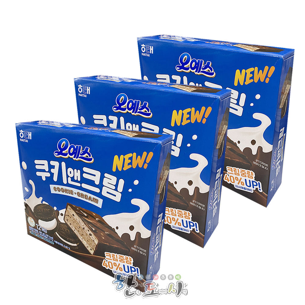 【ヘテ】クッキ&クリーム オーイエス 360g(12個) 《韓国お菓子 韓国チョコレートビスケット 韓国お土産 韓国チョコ オリオン 韓国デザート 韓国チョコレートパン 甘いお菓子 クッキ&クリーム》