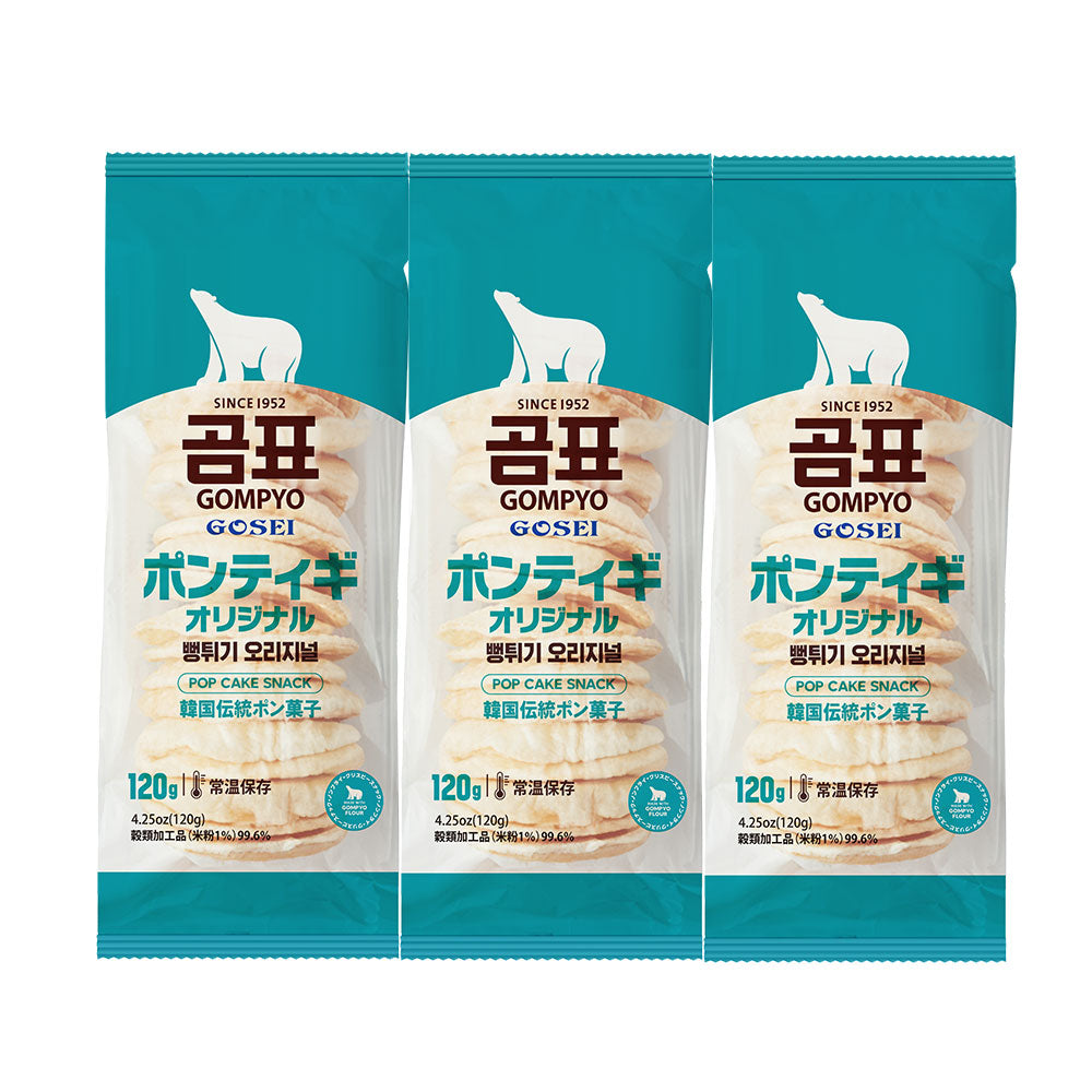 【GOSEI GOMPYO】 ポンティギ オリジナル味 120g 곰표(ゴムピョ) ポン菓子 サクサク食感 韓国スナック 軽い食べ心地 大容量 120g 香ばしい風味 ノスタルジックお菓子