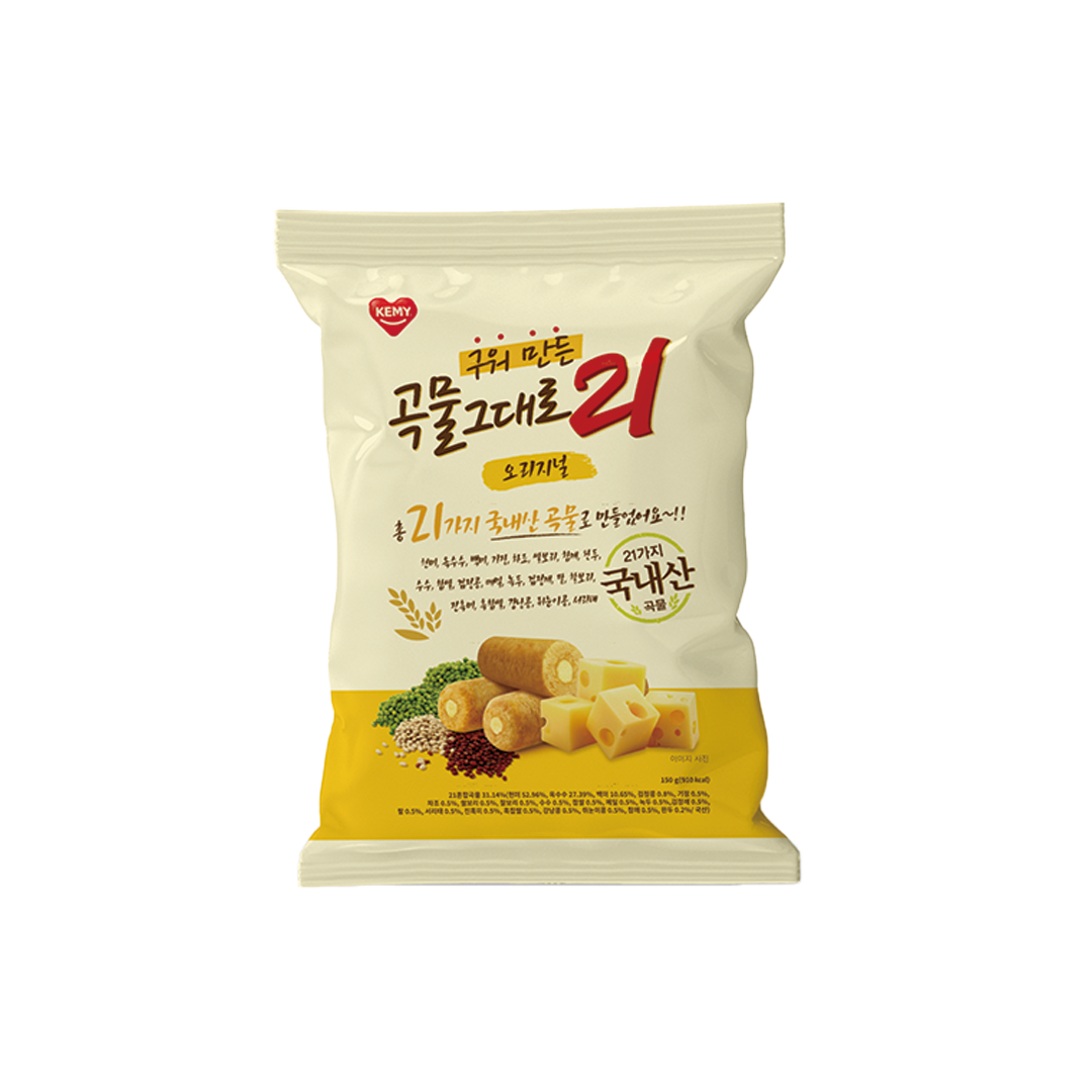 賞味期限25/12/18迄 焼きたて 穀物そのまま21 クリスピーロール菓子  150g オリジナル