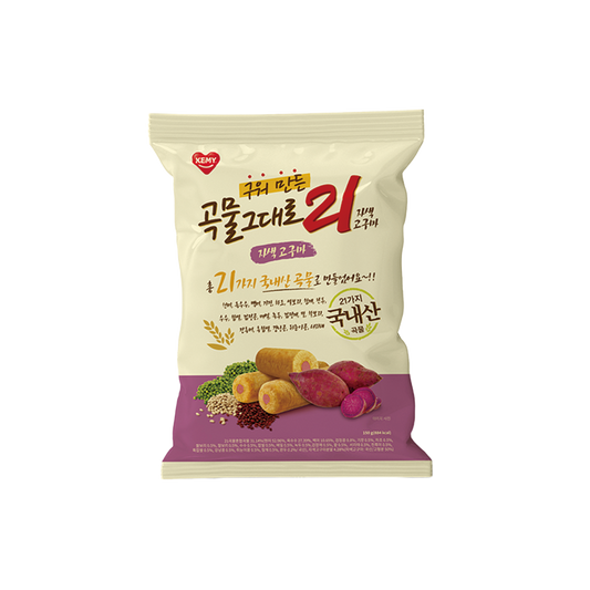 焼きたて 穀物そのまま21 クリスピーロール菓子  150g 紫いも味