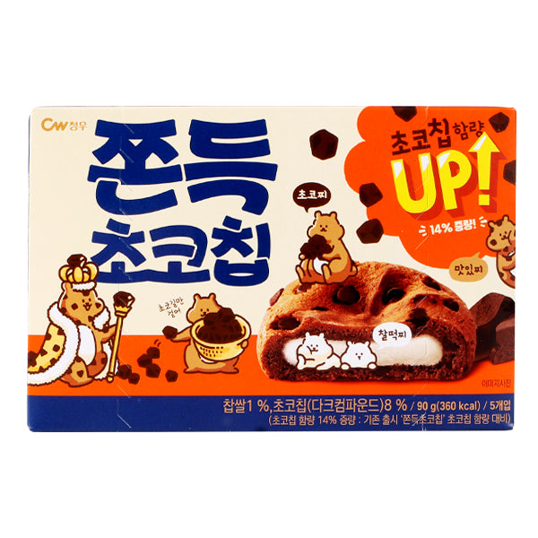 ﾁｮﾝｳ もちもちチョコチップ90ｇ 5個入 韓国食品 餅チョコチップ 韓国お菓子 人気お菓子 – hantosi