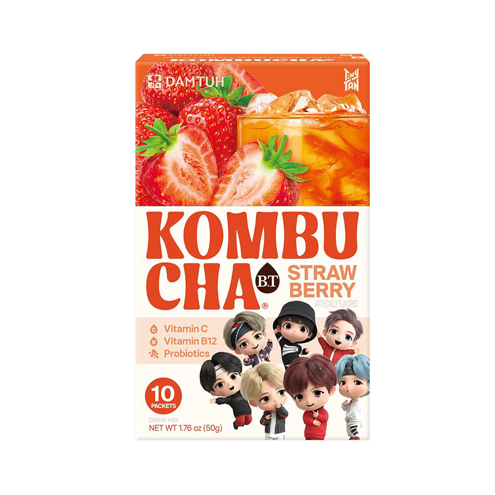【ダムト】コンブ茶 B.T ストロベリー味 50g(5gX10個入) 韓国食品 韓国お茶 伝統茶 BTS 防弾少年団 방탄 ストロベリー 딸기 콤부차 アイドル 人気商品