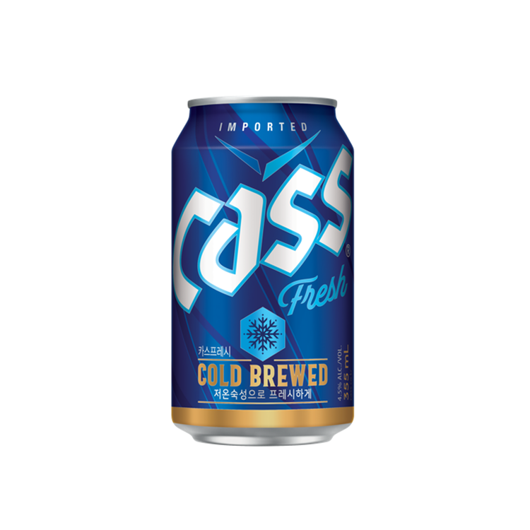 CASSビール(缶) 355ml 韓国語版 韓国ビール カスビール カスフレッシュ 瓶ビール 韓国酒 韓国 シェアNo.1 瓶ビール カスビール カスフレッシュ コールドブリュー 低温熟成72時間ビール【韓国食品・韓国酒・韓国ビール・韓国お土産】