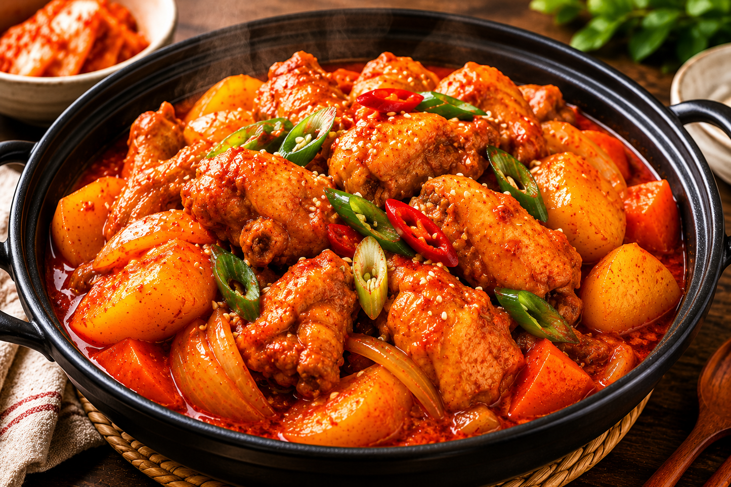 【レシピ】ダットリタン(韓国風鶏肉煮込み) 韓国料理本番の味