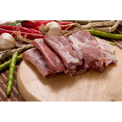 【豚肉/輸入産】豚骨付きカルビ 焼き用 1kg 〔クール便対象商品〕