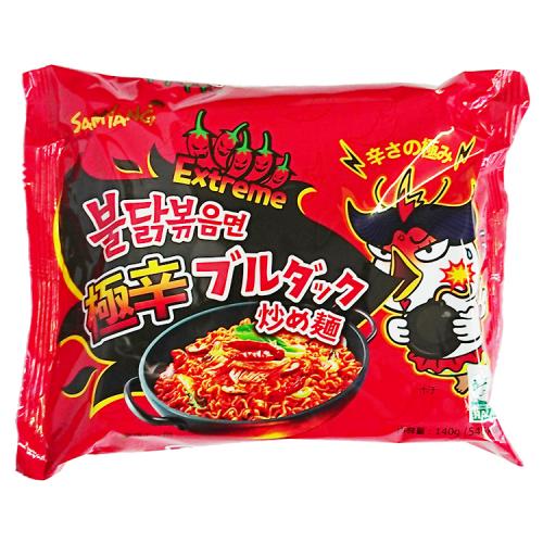 【三養】サンヤン ヘクブルダック炒め麺激辛140g辛さx2培 ★日本版★