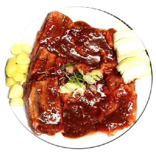 【自家製】屋台ポチャ BBQ・味付・豚カルビ 1kg 「クール便対象品」