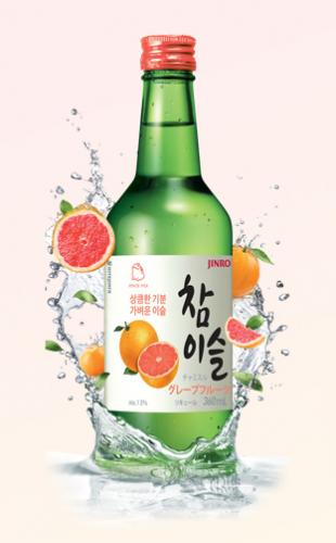 【JINRO】チャミスル グレープフルーツ 13度 360ml