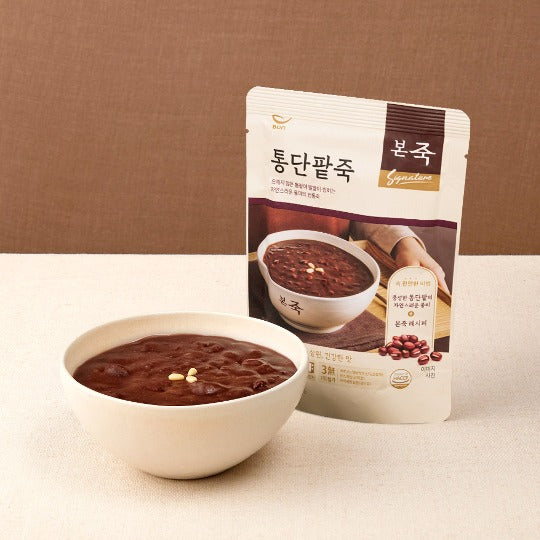 【ボン粥】あずき粥　200ｇ　 韓国食品  韓国本場のお粥 ・あずき粥 ・粒あずき入り ・やさしい甘さ ・伝統韓国デザート ・レトルト食品 ・手軽・簡単調理