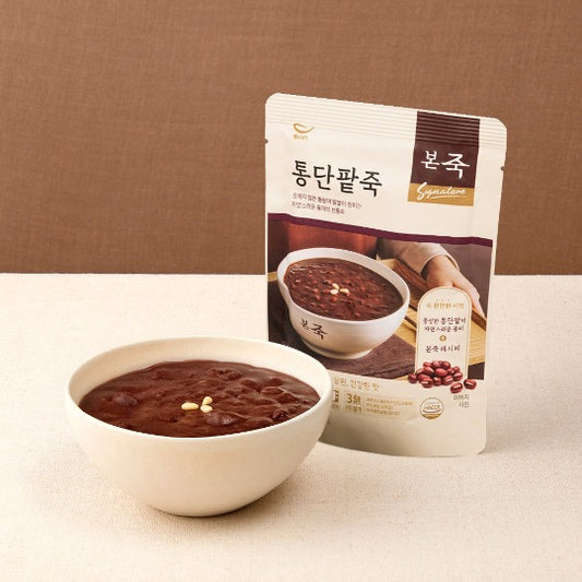 【ボン粥】あずき粥　200ｇ　 韓国食品  韓国本場のお粥 ・あずき粥 ・粒あずき入り ・やさしい甘さ ・伝統韓国デザート ・レトルト食品 ・手軽・簡単調理