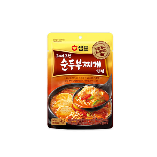 【泉標】センピョ　懐かしい　スンドゥブチゲヤンニョム140g　韓国食品　レトルト食品　簡単調理　スンドゥブ　チゲ　ソース 韓国料理  韓国スープ