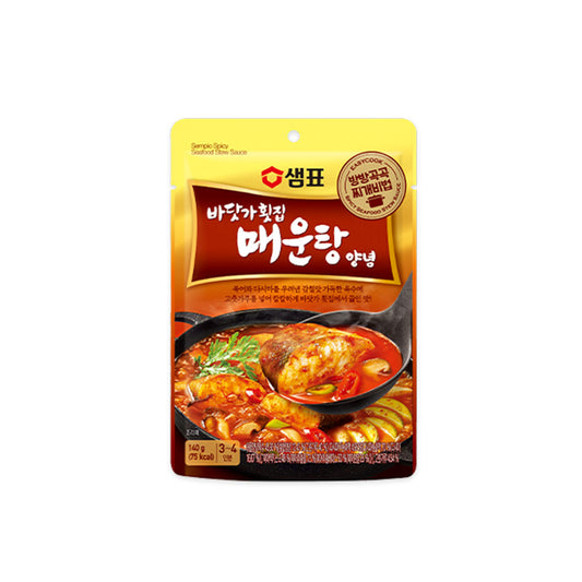 【泉標】センピョ　海辺の刺身屋　メウンタンチゲヤンニョム140g　韓国食品　レトルト食品　簡単調理　スンドゥブ　チゲ　ソース 韓国料理  韓国スープ (コピー)
