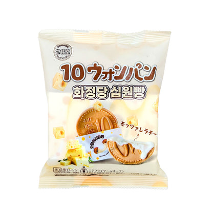 【花井堂】１０ウォンパン（モッツアレラチーズ）120g　10ウォンパン 10円パン 韓国スイーツ sungbukdang カステラ 韓国 焼き菓子 チーズ 伸びるチーズ   カスタードクリーム 可愛い 10ウォン型パン