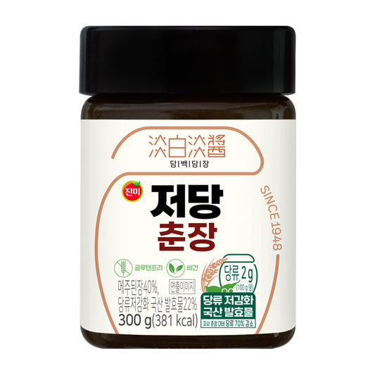 【眞味】低糖　チュンジャン　300ｇ　　　韓国食品　韓国材料　調味料　低糖チョンジャン   健康調味料   高タンパク食品   ダイエットにおすすめ  ご飯のお供  野菜ディップソース  韓国グルメ  ヘルシー発酵パワー  多用途万能調味料