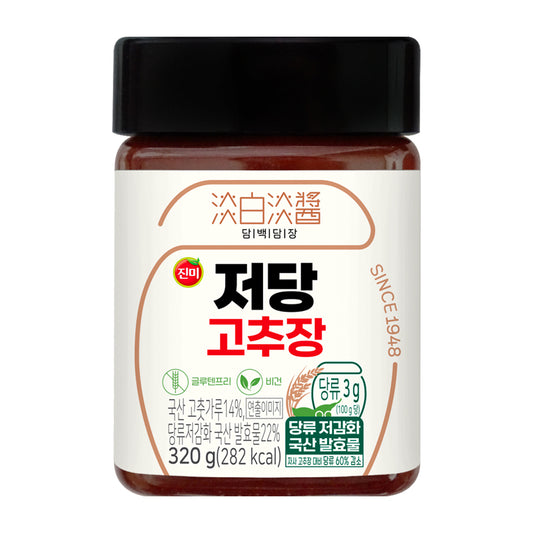 【眞味】低糖　コチュジャン　320ｇ　　　韓国食品　韓国材料　調味料　低糖コチュジャン   健康調味料   ダイエットにおすすめ   甘さ控えめピリ辛   ご飯のお供   焼肉　炒め物ソース  野菜ディップソース   ヘルシー韓国グルメ  発酵の旨味