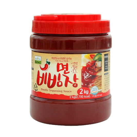 【チルガプ】麺　ビビム醤　2kg　　韓国食品/ 韓国調味料 /韓国料理 /韓国麺 / ビビン麺 / 中太麺 / 2kg / 業務用 / 大容量 / コシのある麺 / モチモチ食感 / チルガプ農産 / 混ぜ麺専用