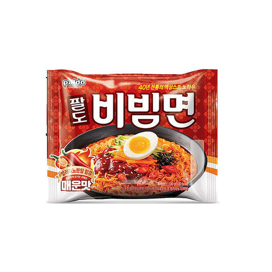 【パルド】ビビン麺 辛口 130g　韓国ラーメン　辛口　ビビン麺　赤　韓国冷麺  ピリ辛ビビン麺  混ぜ麺 韓国  夏にぴったり麺  パルドビビン麺  韓国インスタント麺  甘辛コチュジャン  韓国ピリ辛グルメ  冷やし混ぜ麺  辛い韓国ラーメン