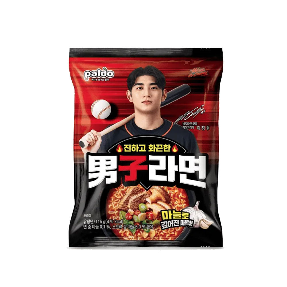 【PALDO】パルド 　男子ラーメン　115g  韓国食品 韓国ラーメン 韓国ラーメン  激辛ラーメン  男ラーメン  パルドラーメン  ガーリック強め  濃厚スープ  スタミナ系ラーメン  辛口インスタント麺  韓国インスタント麺  食べ応え抜群  パワー系ラーメン  コク旨スープ  にんにく風味  ピリ辛×旨味  本格韓国の味