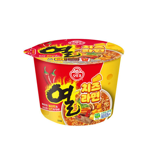 【オットギ】　熱チーズラーメンカップ麺 100g　韓国ラーメン　辛味＆チーズ　カップ麺　韓国激辛ラーメン  チーズカップ麺  韓国チーズラーメン  スパイシーラーメン  オットゥギラーメン  韓国即席麺  カップラーメン チーズ味  辛旨チーズラーメン  韓国人気ラーメン  夜食おすすめカップ麺