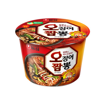 【農心】オジンオ(いか)チャンポン　カップ大　115g　　　韓国食品　カップ麺　イカチャンポン オジンオチャンポン 韓国ラーメン 韓国カップ麺 韓国インスタントラーメン 農心 NONGSHIM チャンポンラーメン 韓国グルメ ピリ辛ラーメン 海鮮ラーメン イカラーメン