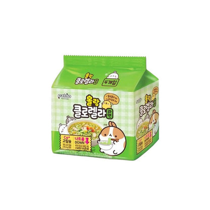 【パルド】モルラン　クロレラ　ラーメン　105ｇ　韓国ラーメン インスタントラーメン 袋ラーメン 辛いラーメン うどんすーぷ カルシウム ナトリウム 몰랑 클로렐라