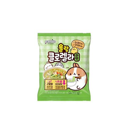 【パルド】モルラン　クロレラ　ラーメン　105ｇ　韓国ラーメン インスタントラーメン 袋ラーメン 辛いラーメン うどんすーぷ カルシウム ナトリウム 몰랑 클로렐라