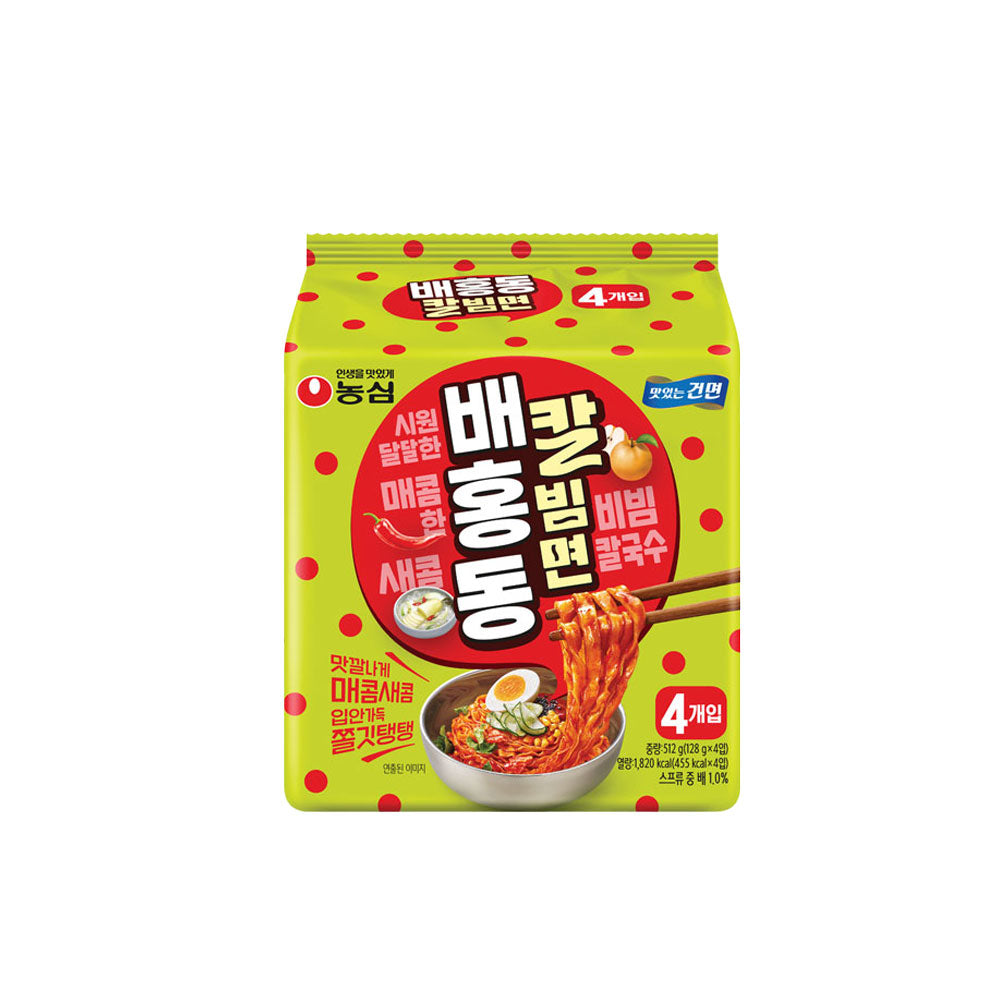 【農心】ベホンドン　カルビム麺　128ｇ　韓国ラーメン インスタントラーメン 袋ラーメン 辛いラーメン 　ビビム麺　カルクッス　배홍동 칼빔면