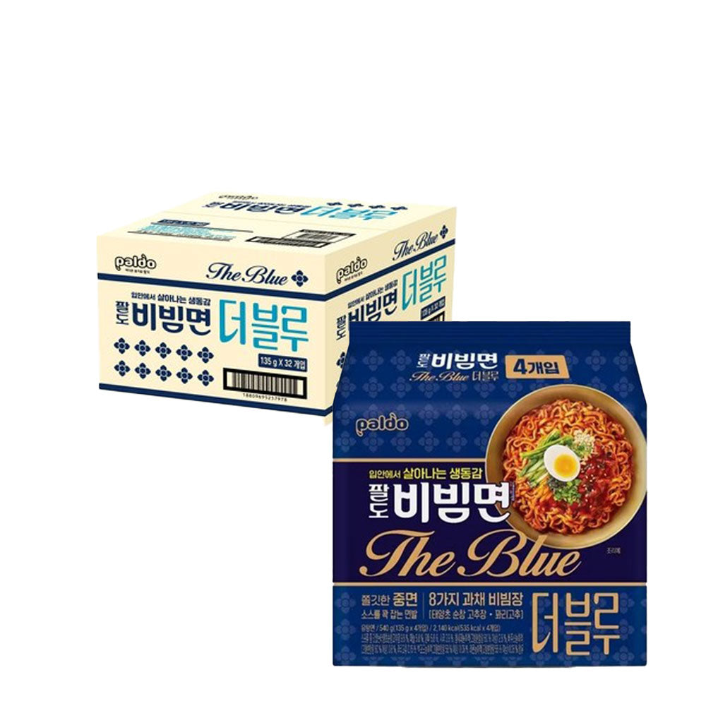 【パルド】　ビビム麺　The Blue　 韓国食品/ビビン麺 / パルドビビン麺 / 韓国ビビン麺 / 韓国冷麺 / 汁なし麺 / 韓国インスタント麺 / 韓国ラーメン / ピリ辛麺 / 甘辛ソース / 混ぜ麺