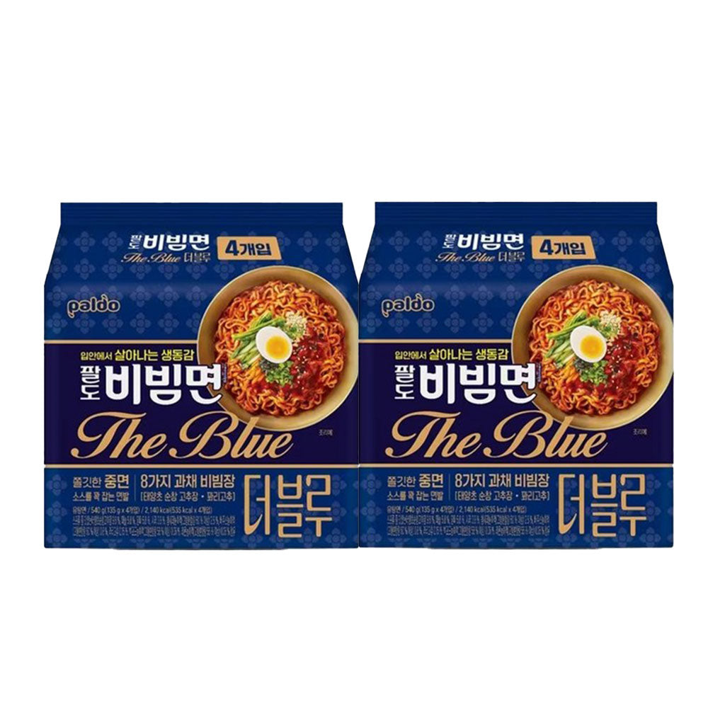 【パルド】　ビビム麺　The Blue　 韓国食品/ビビン麺 / パルドビビン麺 / 韓国ビビン麺 / 韓国冷麺 / 汁なし麺 / 韓国インスタント麺 / 韓国ラーメン / ピリ辛麺 / 甘辛ソース / 混ぜ麺