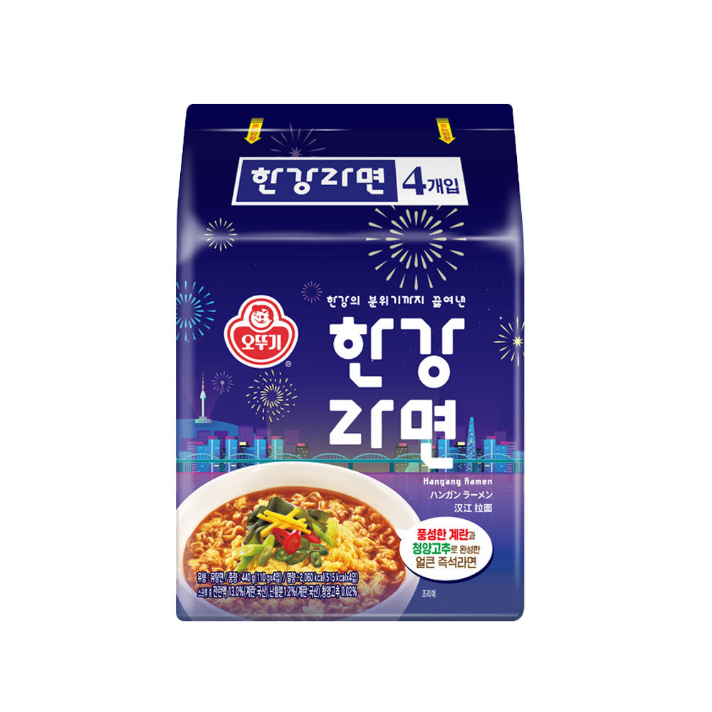 【オットギ】漢江ラーメン　110ｇ　　　韓国食品、漢江ラーメン、漢江ラーメン、韓国ラーメン、ピリ辛、青唐辛子、卵ブロック、もちもち麺、韓国産卵国ラーメン　ピリ辛、青唐辛子、卵ブロック、もちもち麺、韓国産卵