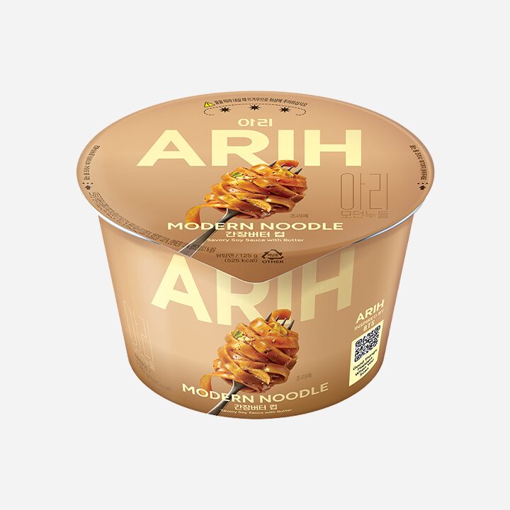 【パルド】BTS × コラボラーメン　ARIH モダンヌードル 醤油バター カップ大　125ｇ　