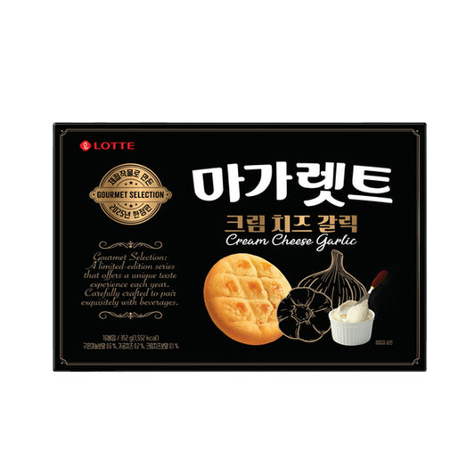 【ロッテ】マガレット　クリームチーズガーリック　176g    韓国お菓子　グルメガーリック  クリームチーズ  バターの風味  サクサク食感  香ばしい甘み  ビスケット菓子