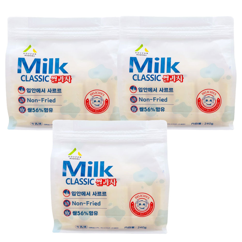 ミルク クラシック 米菓子 (ミルク味) 240g/ 韓国食品 韓国お菓子  ミルククラシック  米菓  ミルク味  ライススナック  韓国スナック  サクサク食感  やさしい甘さ  おやつ  大容量