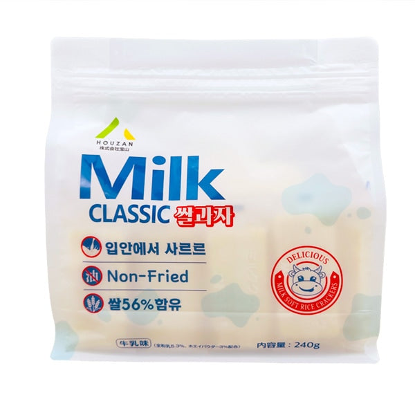 ミルク クラシック 米菓子 (ミルク味) 240g/ 韓国食品 韓国お菓子  ミルククラシック  米菓  ミルク味  ライススナック  韓国スナック  サクサク食感  やさしい甘さ  おやつ  大容量