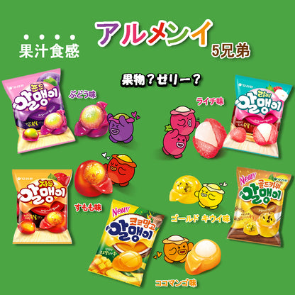 【オリオン】アルメンイ　グミ（ゼリー）　67ｇ　 5種から選べる　韓国食品 韓国お菓子 韓国料理 韓国食料品 食べ物 韓国お菓子 韓国お土産 ぐみ ゼリー グミ　알맹이