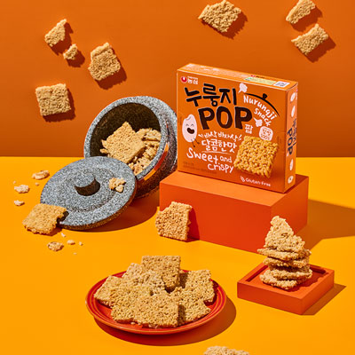 【農心】ヌルンジ　POPスナック　142ｇ　　　韓国食品 ヌルンジスナック 甘くてサクサク 韓国お菓子 軽い食感スナック おこげ風スナック 個包装タイプ おやつ・間食におすすめ 香ばしい味わい シェア用スナック 韓国人気お菓子