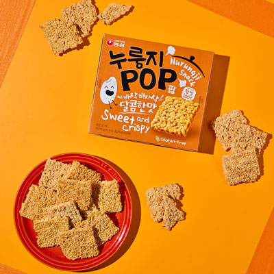 【農心】ヌルンジ　POPスナック　142ｇ　　　韓国食品 ヌルンジスナック 甘くてサクサク 韓国お菓子 軽い食感スナック おこげ風スナック 個包装タイプ おやつ・間食におすすめ 香ばしい味わい シェア用スナック 韓国人気お菓子