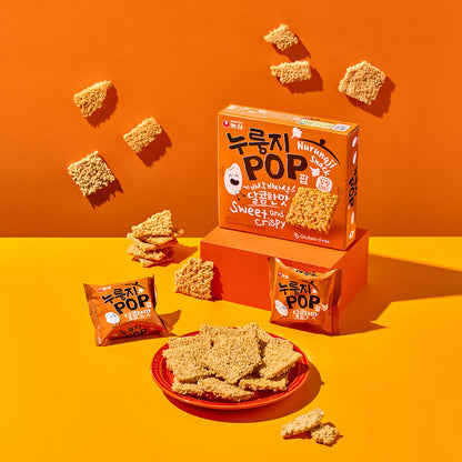 【農心】ヌルンジ　POPスナック　142ｇ　　　韓国食品 ヌルンジスナック 甘くてサクサク 韓国お菓子 軽い食感スナック おこげ風スナック 個包装タイプ おやつ・間食におすすめ 香ばしい味わい シェア用スナック 韓国人気お菓子