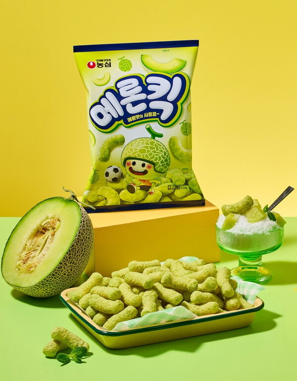 【農心】メロンキック　60g    韓国お菓子　バナナキック　兄弟　メロン味　 韓国食品 韓国お菓子 韓国料理 韓国食料品 食べ物 韓国お菓子 韓国お土産  スナックメロン味スナック　　フルーツ味お菓子　メロンフレーバー　子ども向けお菓子　ノンシム スナック　韓国スナック菓子　輸入お菓子