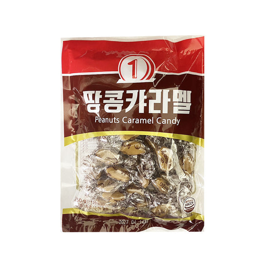 【ダガム】タンコン　カラメル　250ｇ（ピーナッツカラメル）　韓国食品 韓国お菓子 韓国飴 ピーナッツ　タンコン　キャラメル 韓国お菓子 ハードキャンディー 洋菓子 個包装 子供 小学生 女子 おもしろ こどもの日 クリスマスプレゼント