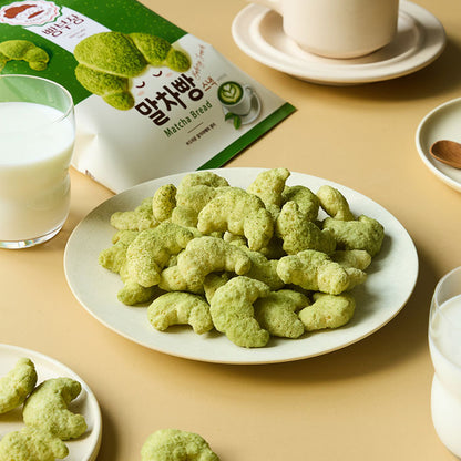 【農心】パン部長　抹茶 55g　韓国食品 パン部長  抹茶スナック  韓国お菓子  ベーカリースナック  クロワッサン型スナック  抹茶ラテ風味  甘さ×ほろ苦さ  サクサク食感  ミルク風味  おやつ・間食  SNS人気商品  韓国トレンドスイーツ