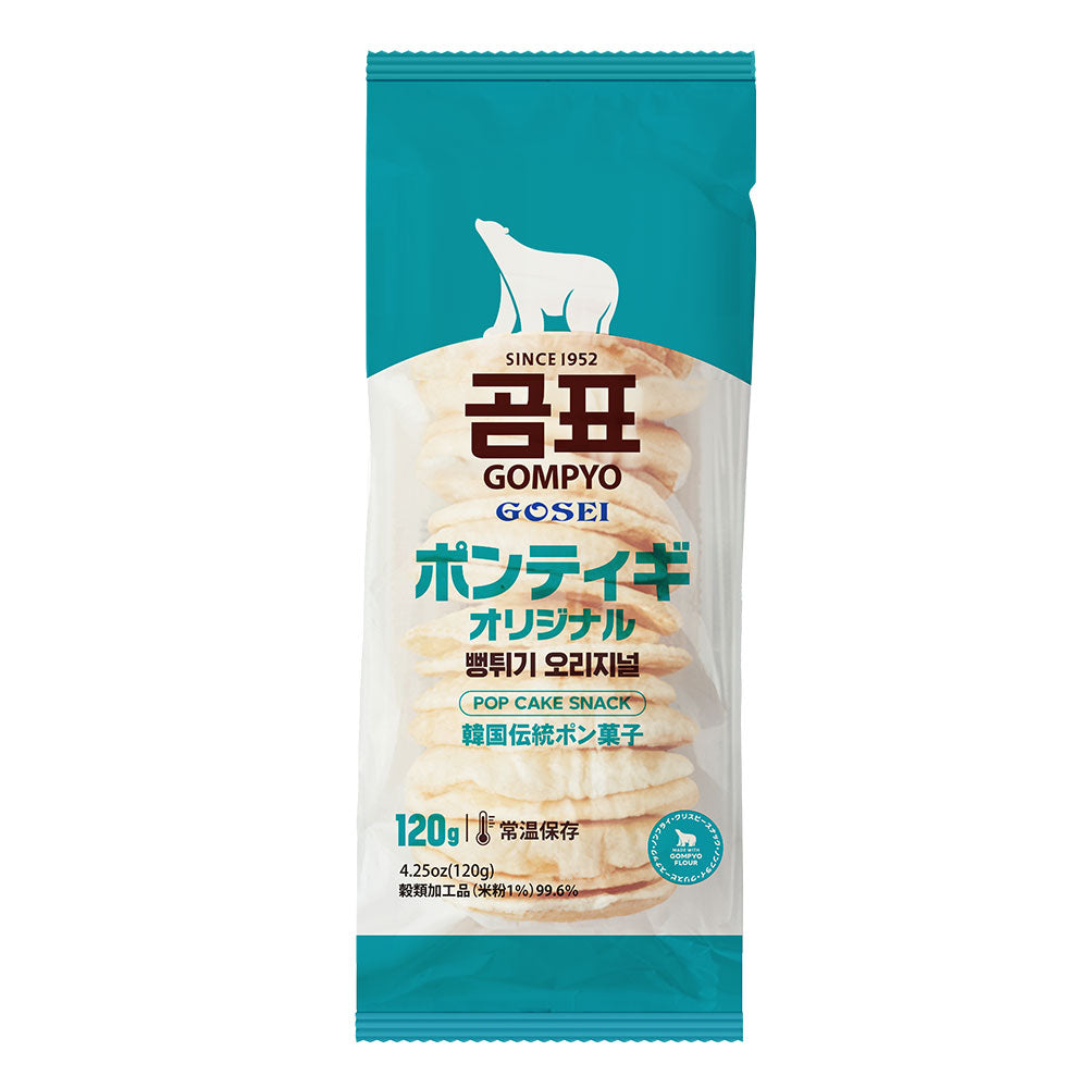 【GOSEI GOMPYO】 　ポンティギ  オリジナル味　120ｇ  곰표（ゴムピョ）  ポン菓子   サクサク食感  韓国スナック  軽い食べ心地  大容量 120g  香ばしい風味  ノスタルジックお菓子