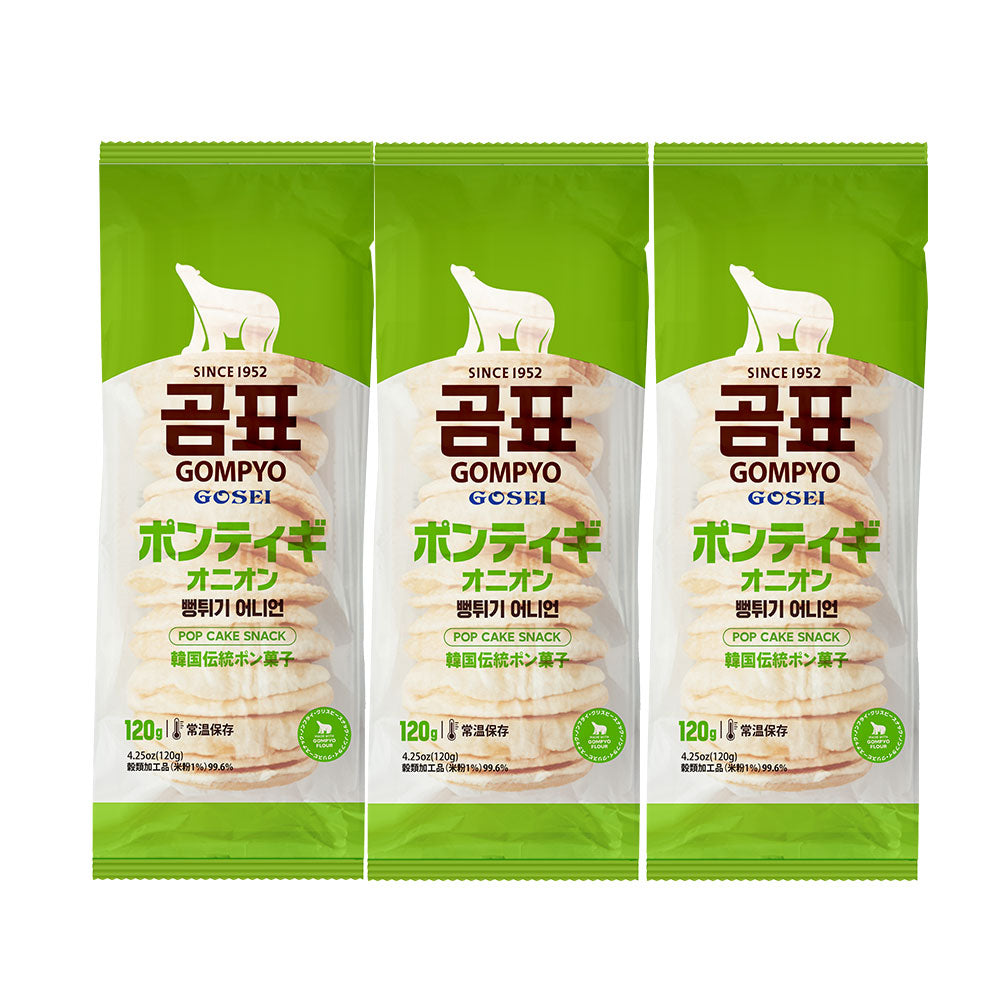 【GOSEI GOMPYO】 　ポンティギ オニオン味　120ｇ  곰표（ゴムピョ）  ポン菓子  オニオン味  サクサク食感  韓国スナック  軽い食べ心地  大容量 120g  香ばしい風味  ノスタルジックお菓子