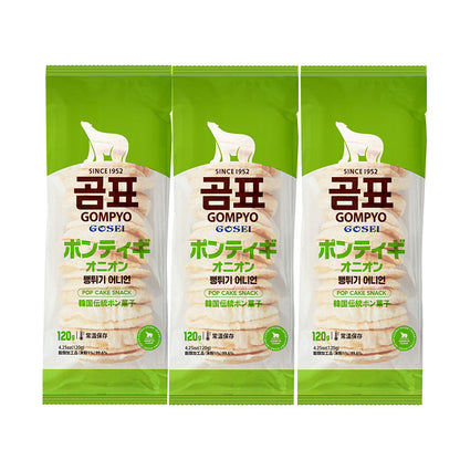 【GOSEI GOMPYO】 　ポンティギ オニオン味　120ｇ  곰표（ゴムピョ）  ポン菓子  オニオン味  サクサク食感  韓国スナック  軽い食べ心地  大容量 120g  香ばしい風味  ノスタルジックお菓子